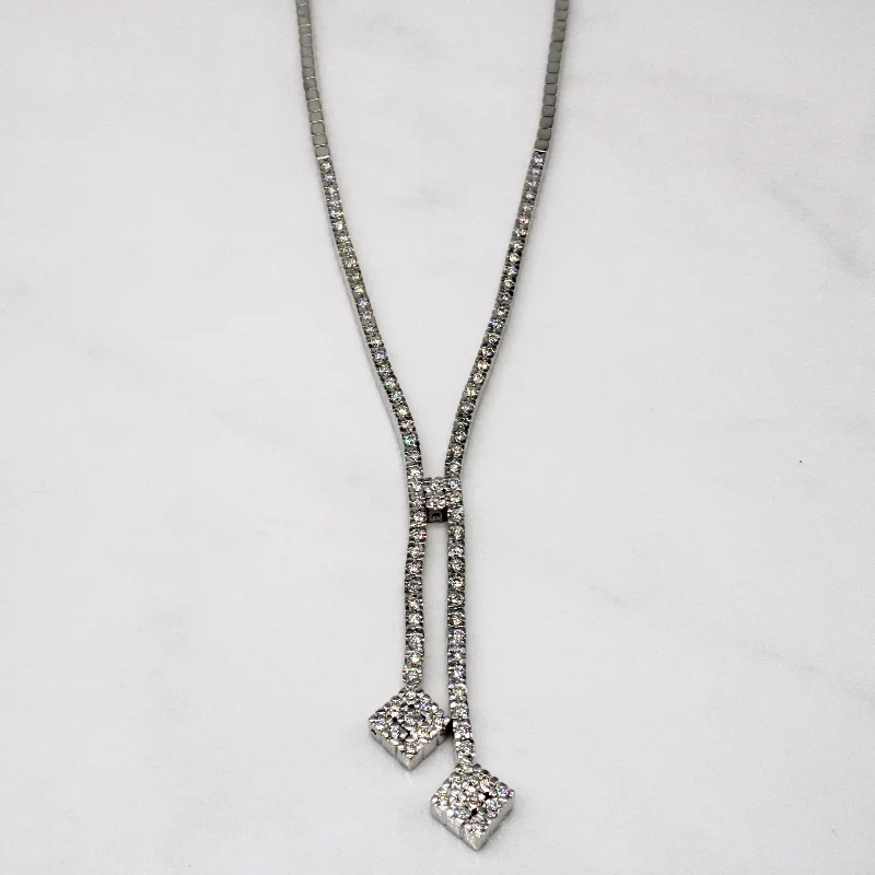 Diamond Drop Pendant Necklace | 1.13ctw | 17" |