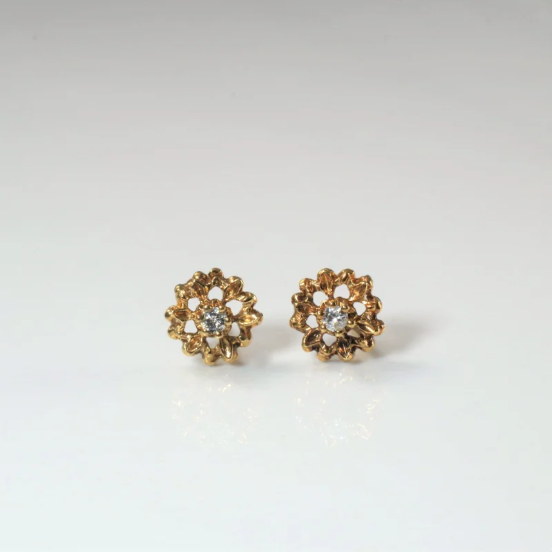 Limited-Time Jewelry Sale – Don't Miss These Deals Golden Halo Diamond Stud Earrings | 0.10ctw |