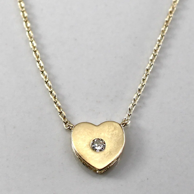 Diamond Heart Necklace | 0.02ct | 18"|