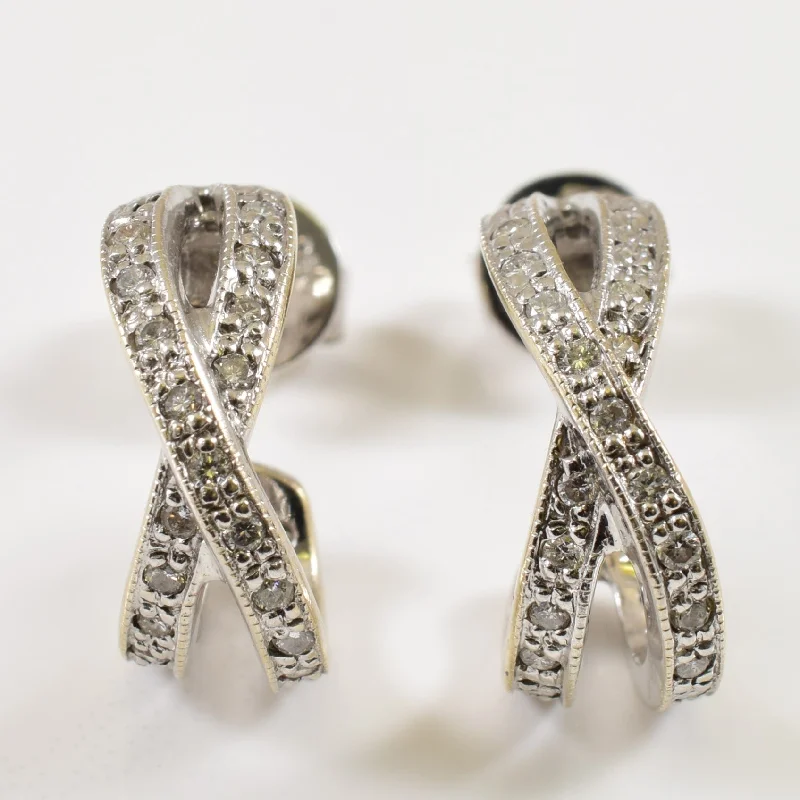 Dainty And Elegant Jewelry Now At Reduced Prices Diamond Ribbon Stud Earrings | 0.27ctw |