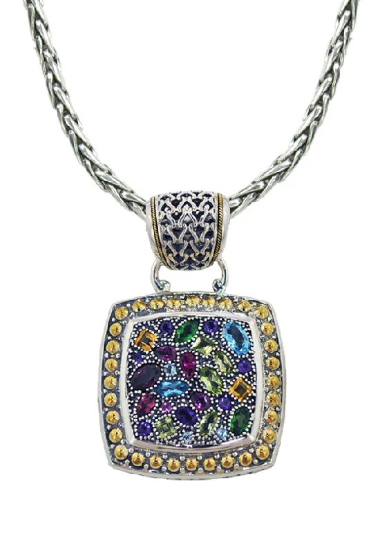 Celebrate With Sparkle – Jewelry Sale Now Live 925 Multi Gemstone Pendant, 4.97 TCW