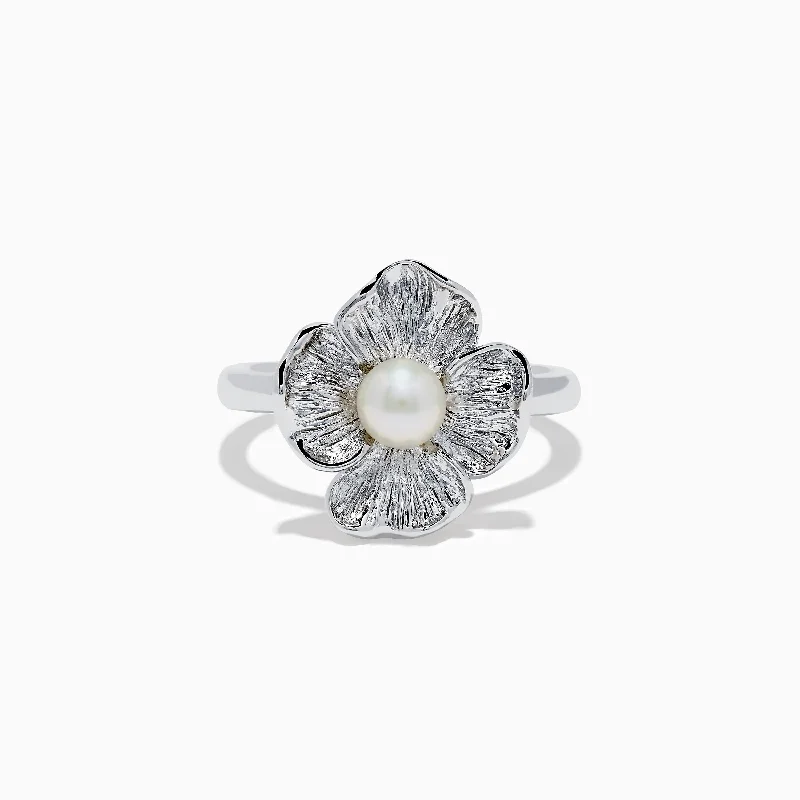 Best Jewelry Deals – Shop Premium Pieces At Great Prices 925 Pearl Sterling Silver Pearl Flower Ring