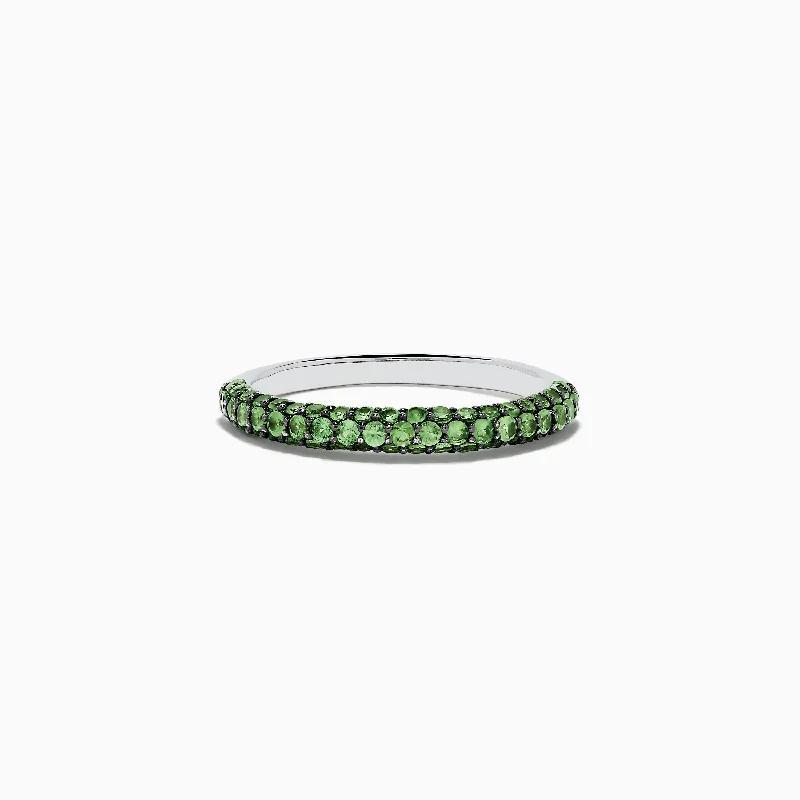 Timeless Elegance At Unbelievable Discounts 925 Sterling Green Tsavorite Ring, 0.75 TCW