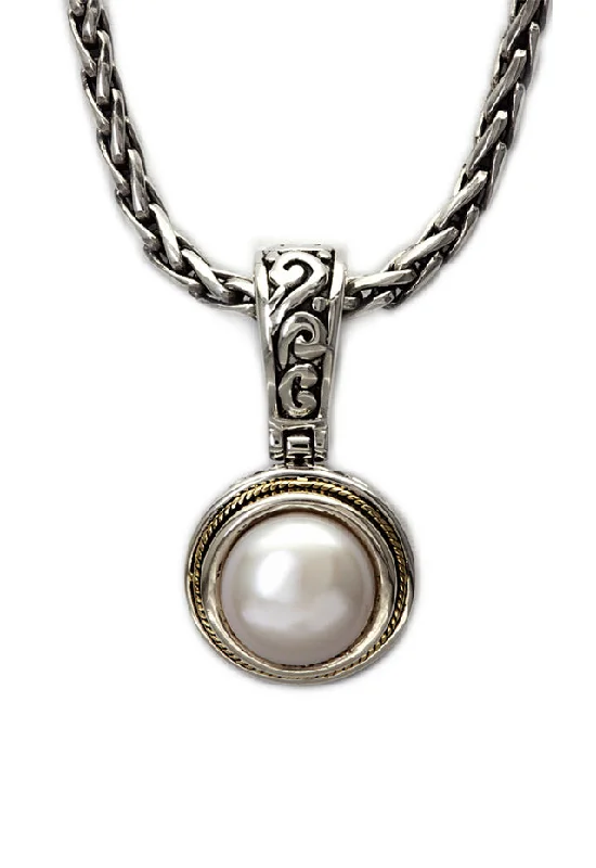 Breathtaking Jewelry At Limited-Time Savings 925 Sterling Silver & 18K Gold Cultured Pearl Pendant