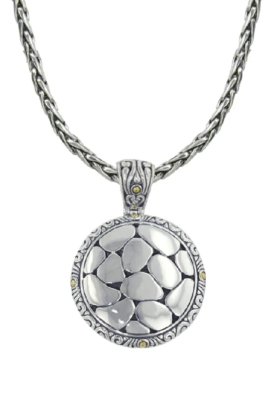 Shop Dazzling Jewelry With Special Promotional Discounts 925 Sterling Silver and 18K Gold Round Pendant