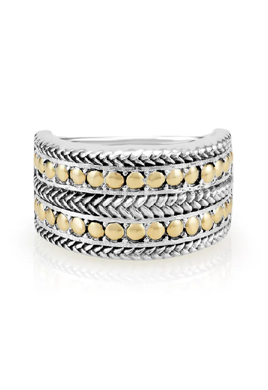 Exclusive Jewelry Bundles At Discounted Rates 925 Sterling Silver and 18K Yellow Gold Accented Ring