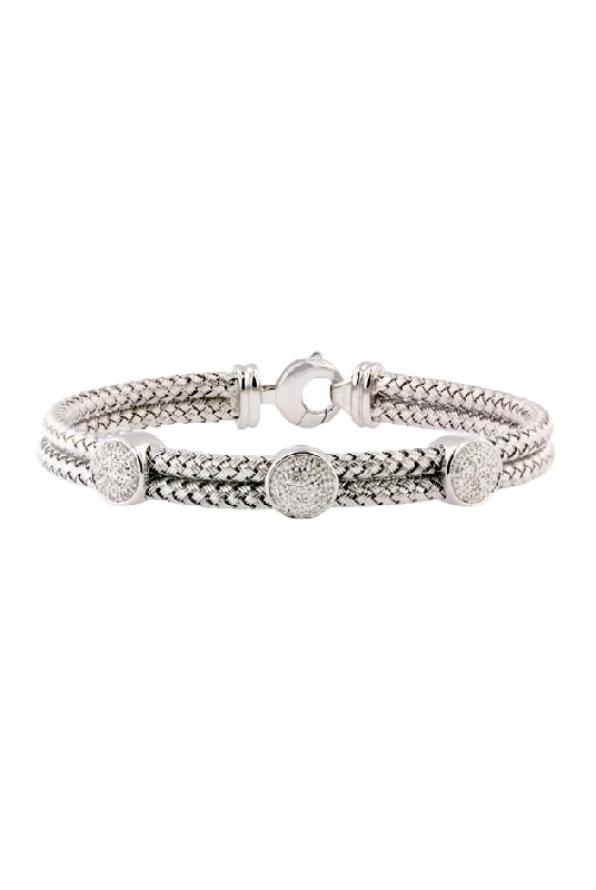 Elegant Jewelry, Exclusive Prices – Shop Now 925 Sterling Silver and Diamond Bracelet, .12 TCW