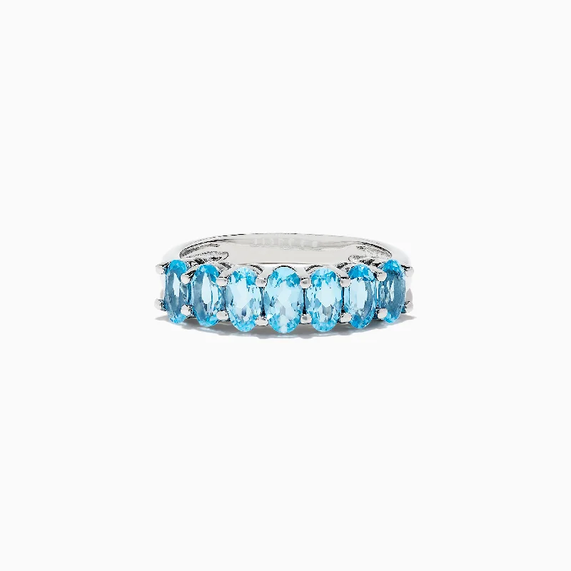 Elegant Designs, Unbeatable Discounts – Shop Jewelry Now 925 Sterling Silver Blue Topaz Ring, 1.95 TCW