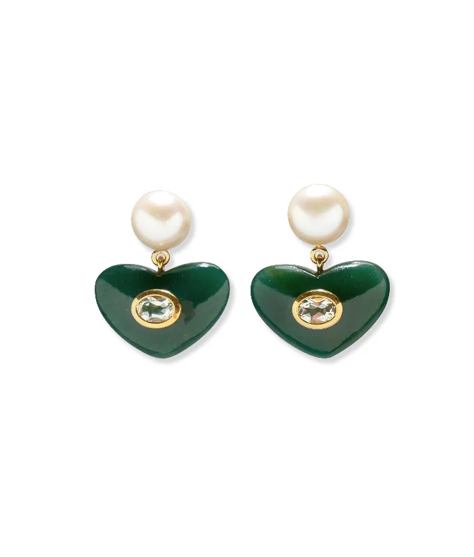 Exclusive Online Jewelry Sale – Don't Wait Enamored Earrings in Jade