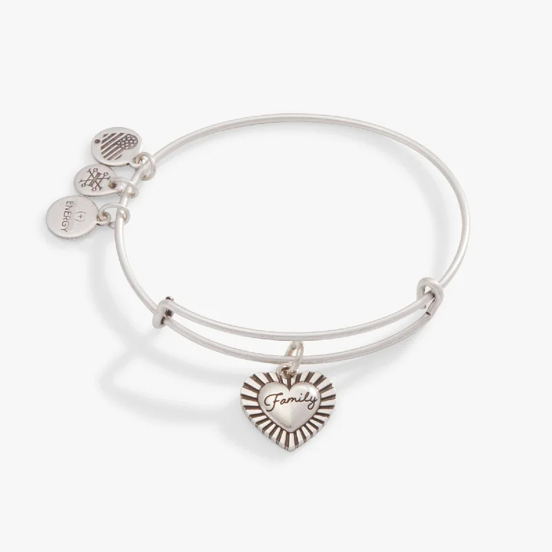 Flash Sale On Stunning Jewelry – Don't Miss Out 'Family' Heart Charm Bangle Bracelet