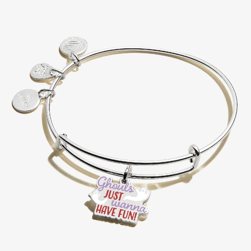 Elegant Jewelry Pieces At Unbelievable Prices 'Ghouls Just Wanna Have Fun' Charm Bangle