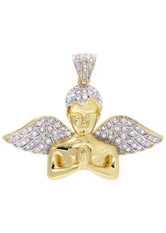 Mens Gold Plated Angel Pendant | 11.4 Grams