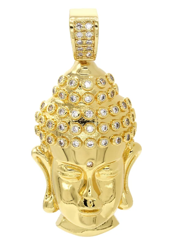 Mens Gold Plated Buddha Pendant | 13.6 Grams