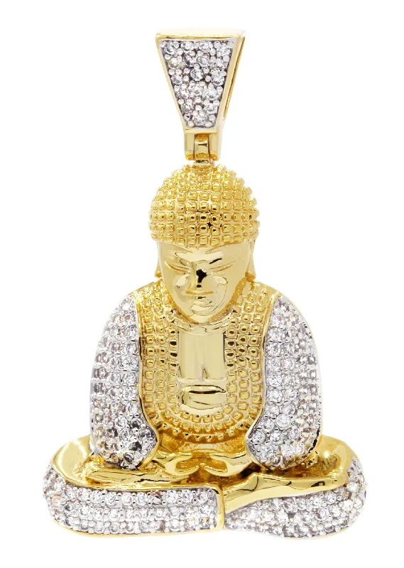 Mens Gold Plated Buddha Pendant | 6 Grams