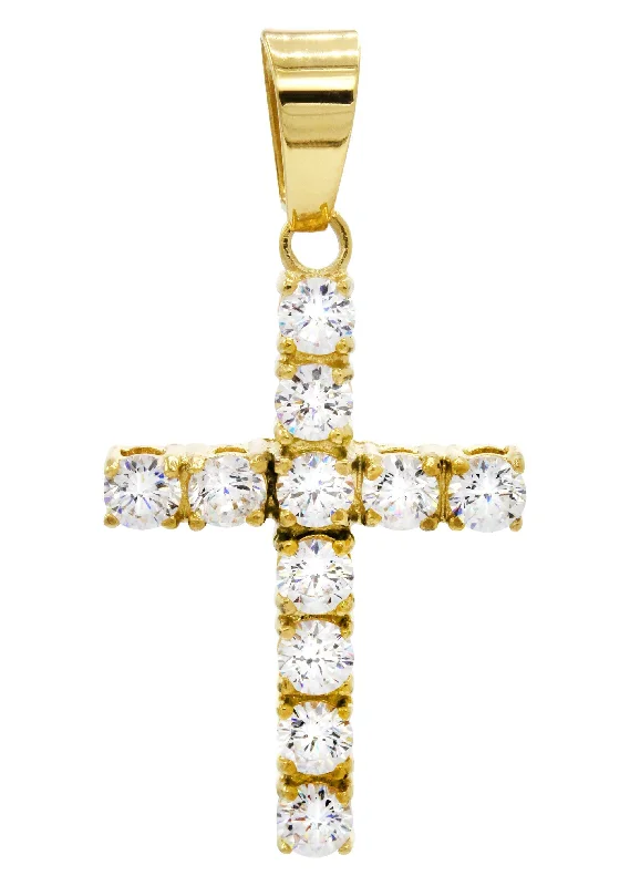 Mens Gold Plated Cross Pendant | 4.4 Grams