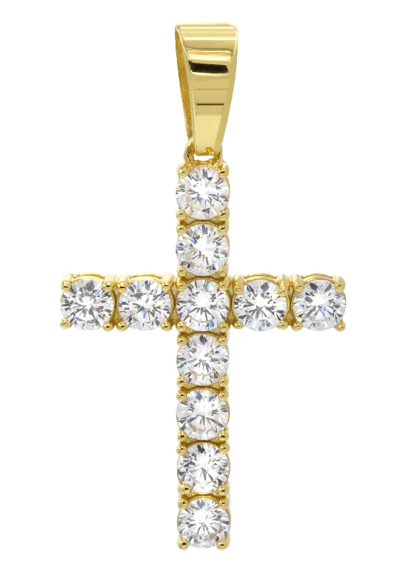 Mens Gold Plated Cross Pendant | 5 Grams