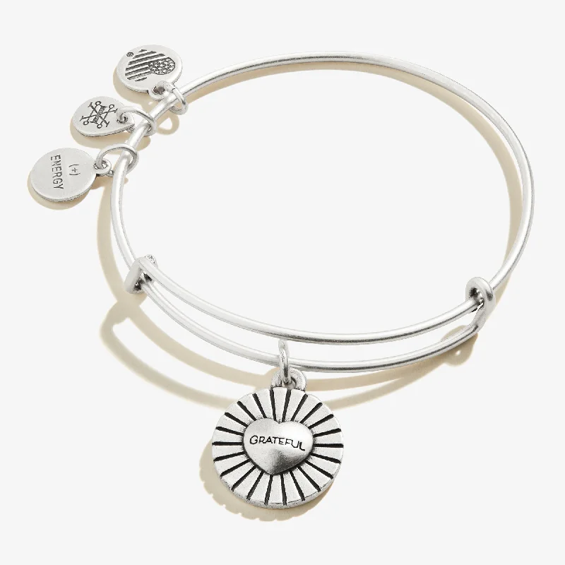 Get Ready To Sparkle – Special Jewelry Discounts 'Grateful' Heart Charm Bangle