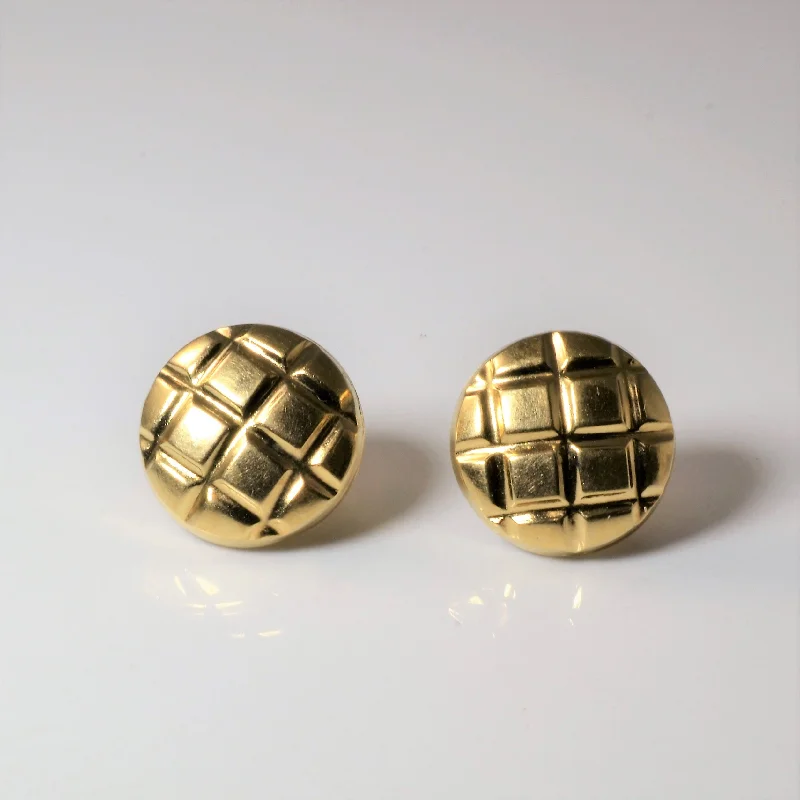 Unmissable Discounts On Timeless Jewelry Pieces Quilted Gold Dome Stud Earrings |