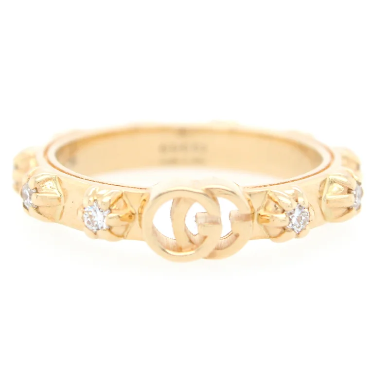 Exclusive Jewelry Sale – Shine For Less Gucci 0.50ctw Diamond GG Band Ring in 18k Yellow Gold | Size 14