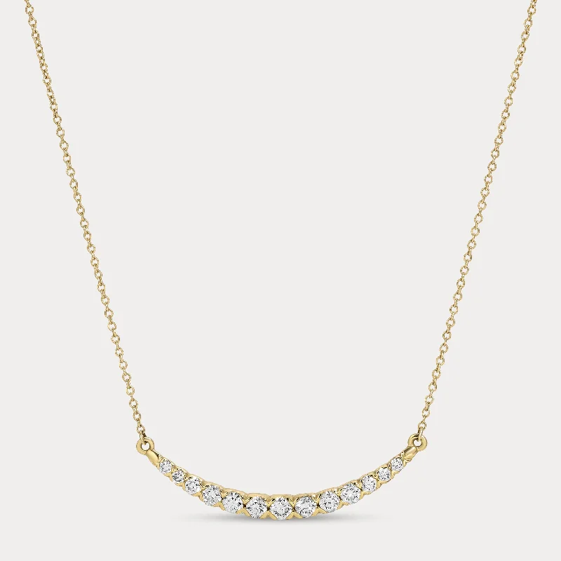 Half Moon Diamond Necklace