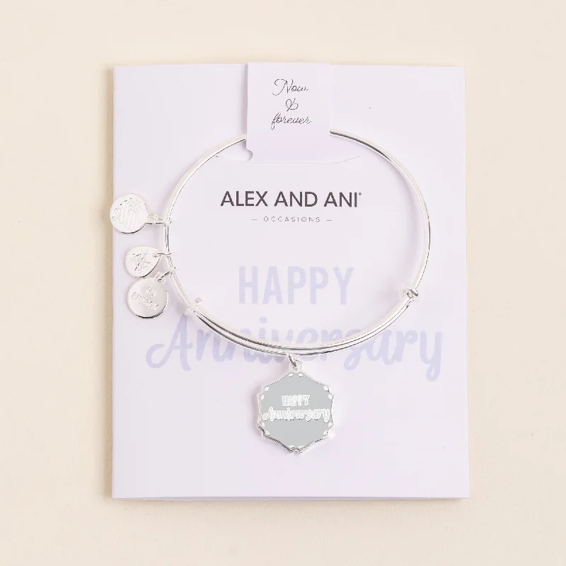 Exclusive Jewelry Markdowns – Limited-Time Offer 'Happy Anniversary' Charm Bangle