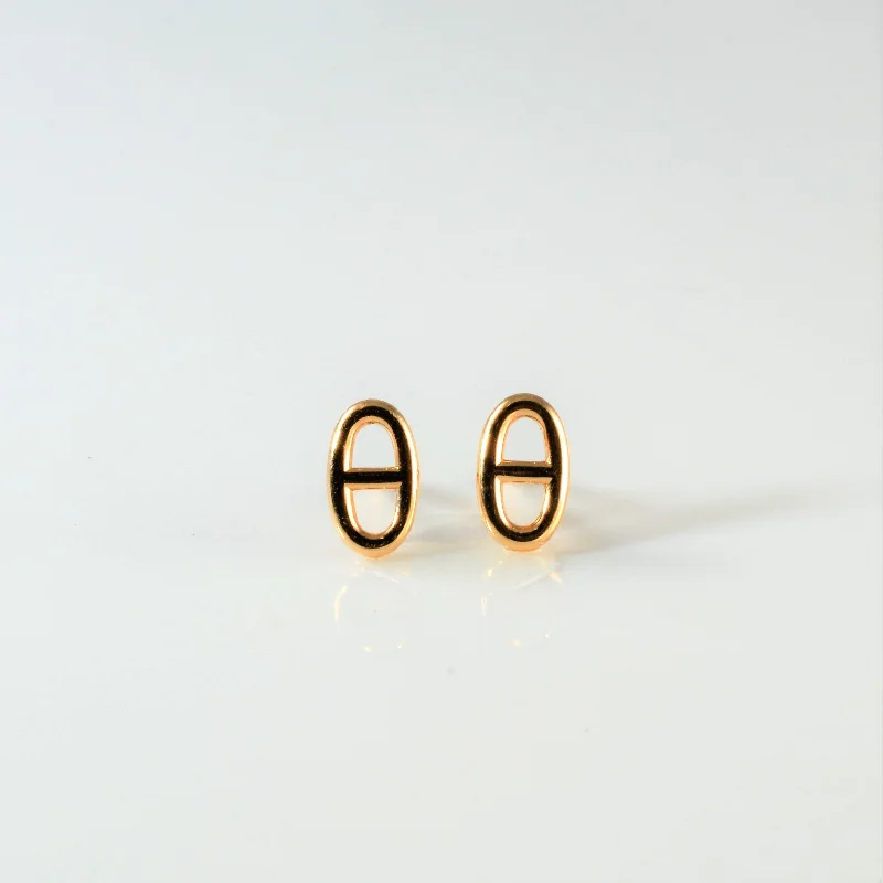 Elegant Jewelry, Exclusive Prices – Shop Now Hermes' Rose Gold Stud Earrings