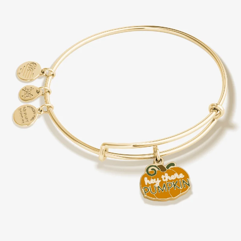 Upgrade Your Jewelry Collection For Less 'Hey There Pumpkin' Charm Bangle Bracelet