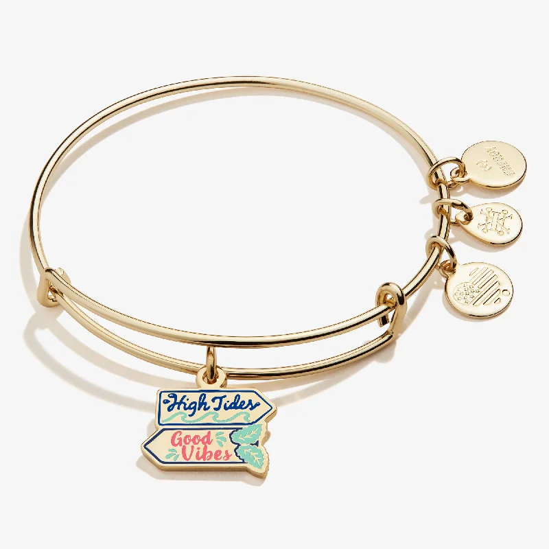 Get The Jewelry You Love At A Price You Love 'High Tides Good Vibes' Charm Bangle