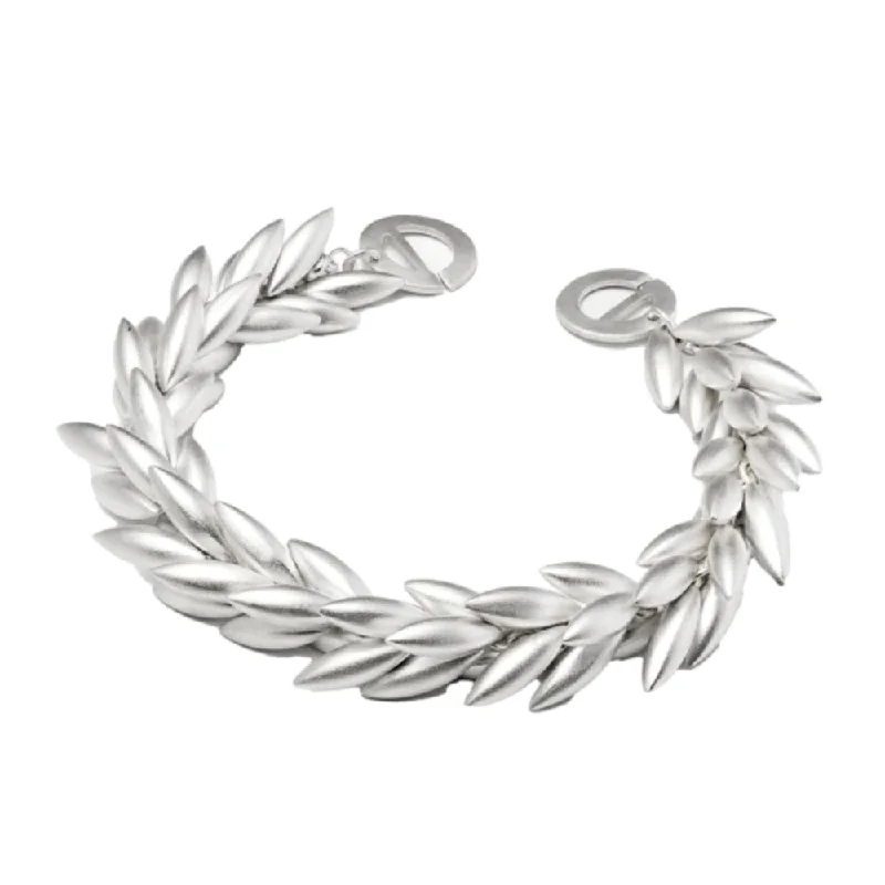 Kelim Sterling Silver Wheat Cluster Bracelet 7.5"