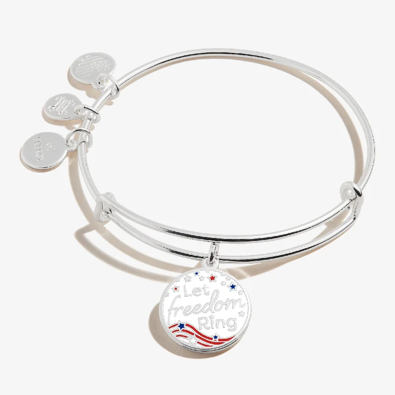 Premium Diamond Jewelry For Unforgettable Moments 'Let Freedom Ring' Charm Bangle