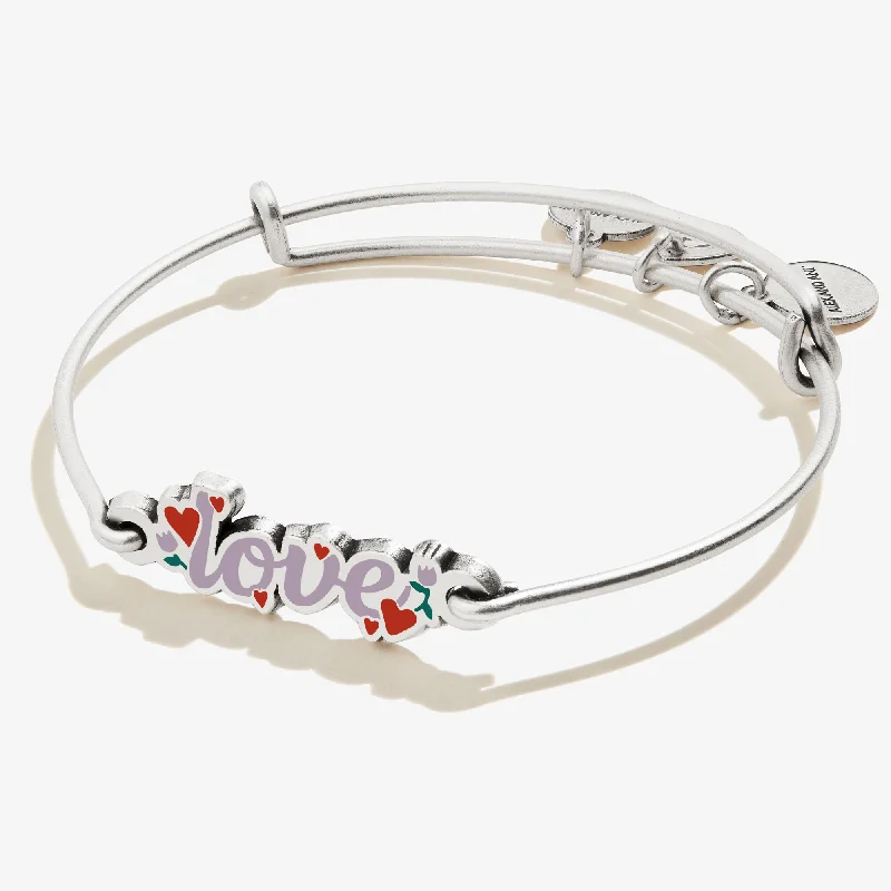 Seasonal Jewelry Deals – Elevate Your Style 'Love' Inline Charm Bangle