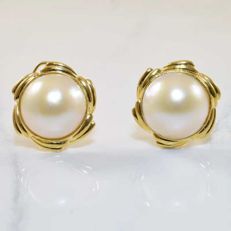 Special Jewelry Deals – Upgrade Your Collection Mabe Pearl Stud Earrings | 36.00ctw |