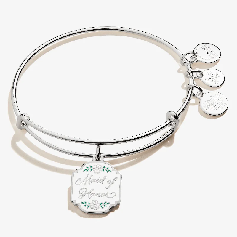 Affordable Luxury Jewelry For Every Occasion 'Maid of Honor' Charm Bangle