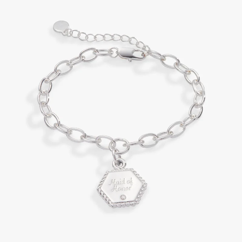 Don't Miss Our Biggest Jewelry Sale Of The Season 'Maid of Honor' Charm Bracelet, Adjustable