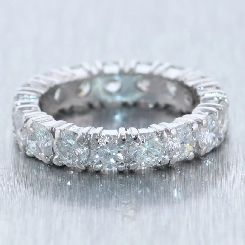 Discover Unique Jewelry With Special Limited-Time Offers Modern 14k White Gold 4.25ctw Diamond Eternity Wedding Band Ring