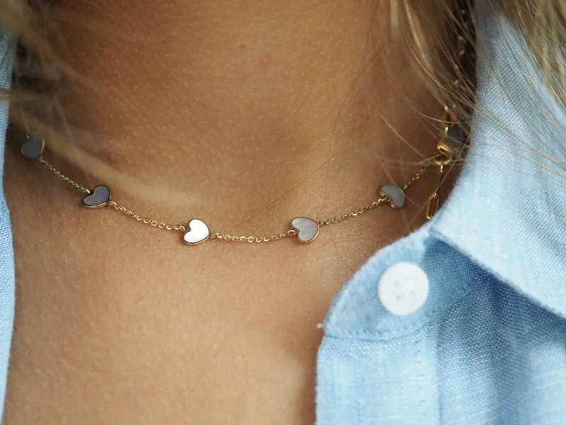 MORGAN PEARL HEART NECKLACE