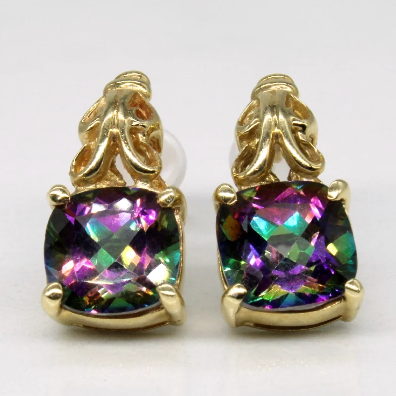 Flash Sale On Stunning Jewelry – Don't Miss Out Cushion Cut Mystic Topaz Stud Earrings | 3.00ctw |