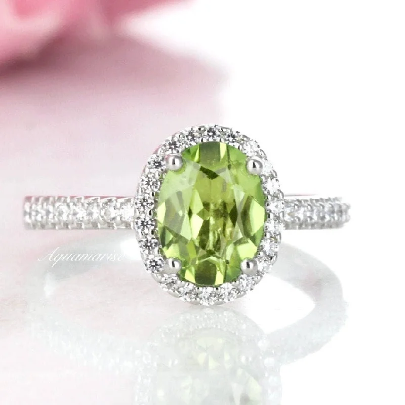 Iris Peridot Ring- Sterling Silver