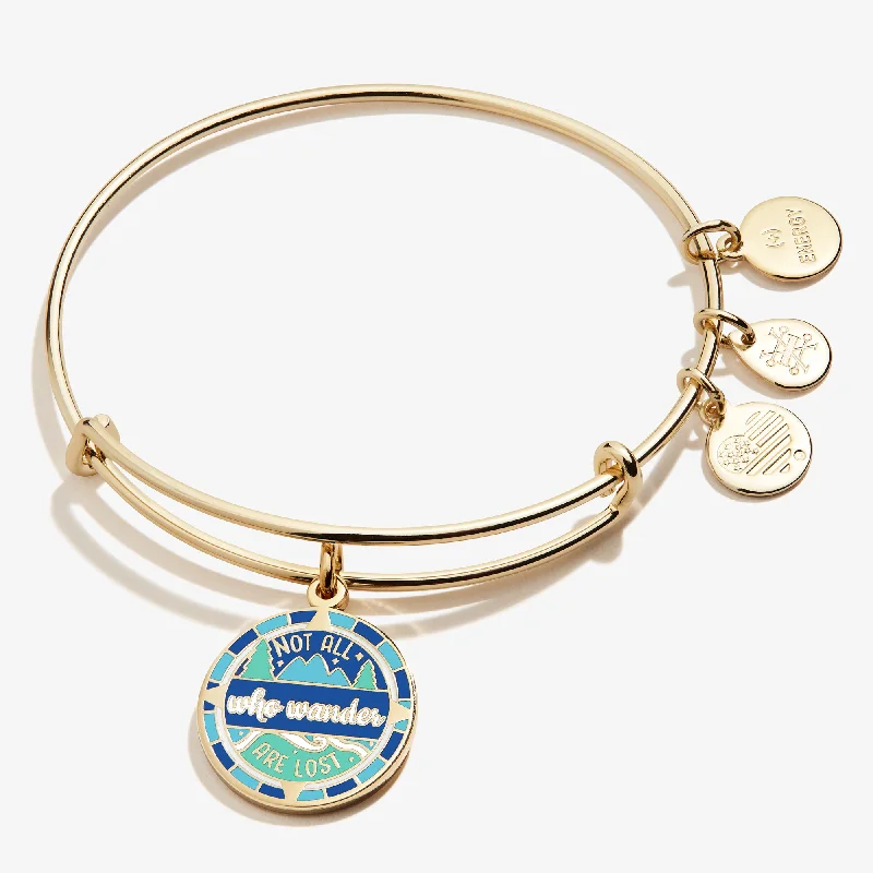 Best Jewelry Sale – Shop Exclusive Designs Now 'Not All Who Wander Are Lost' Charm Bangle