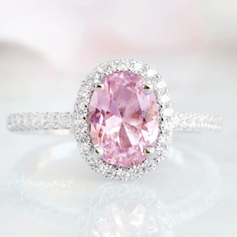 Iris Pink Tourmaline Ring- Sterling Silver