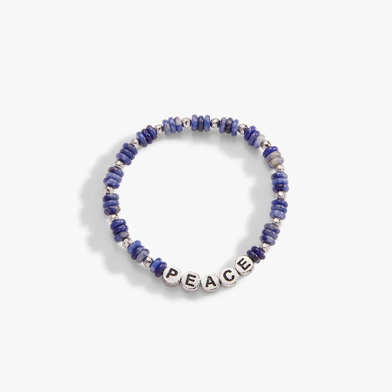 Unique Jewelry For Less – Shop The Sale Now 'Peace' Sodalite Stretch Bracelet