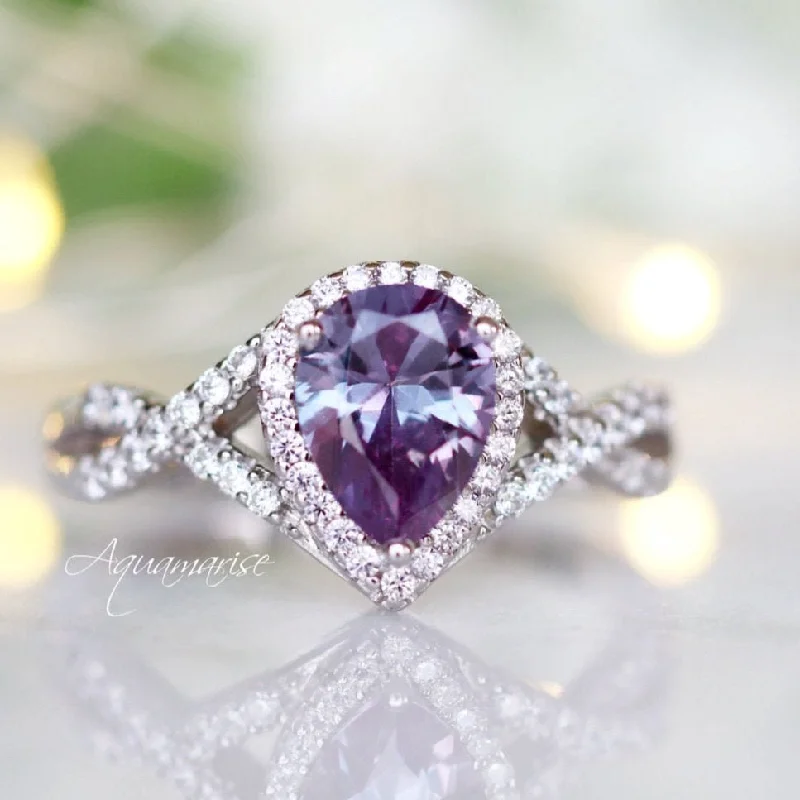 Flair Alexandrite Ring- Sterling Silver