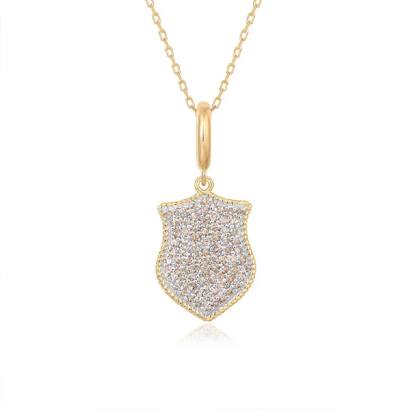 ILANA DIAMOND SHIELD NECKLACE