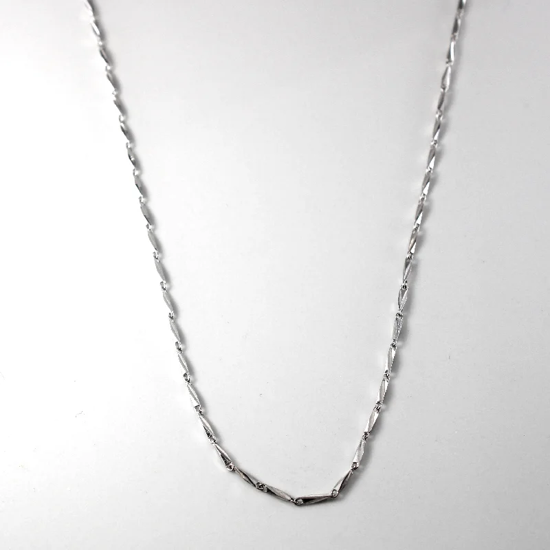 Platinum Barleycorn Chain | 16"|