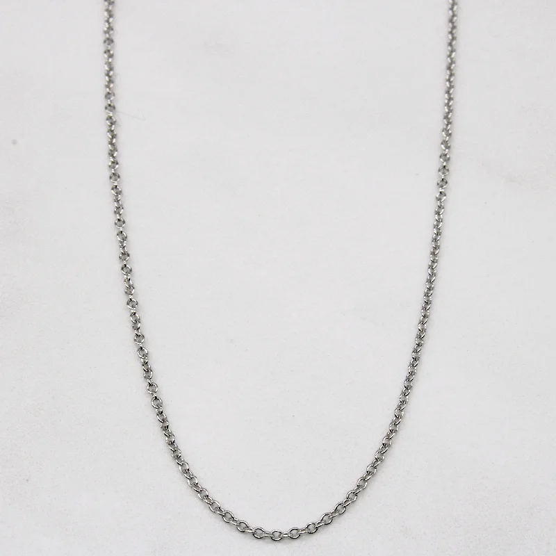 Platinum Rolo Chain | 28" |