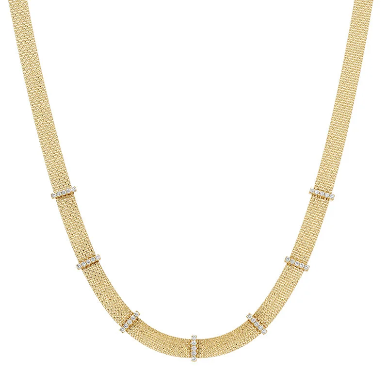 ROSIE GOLD + DIAMOND MESH NECKLACE