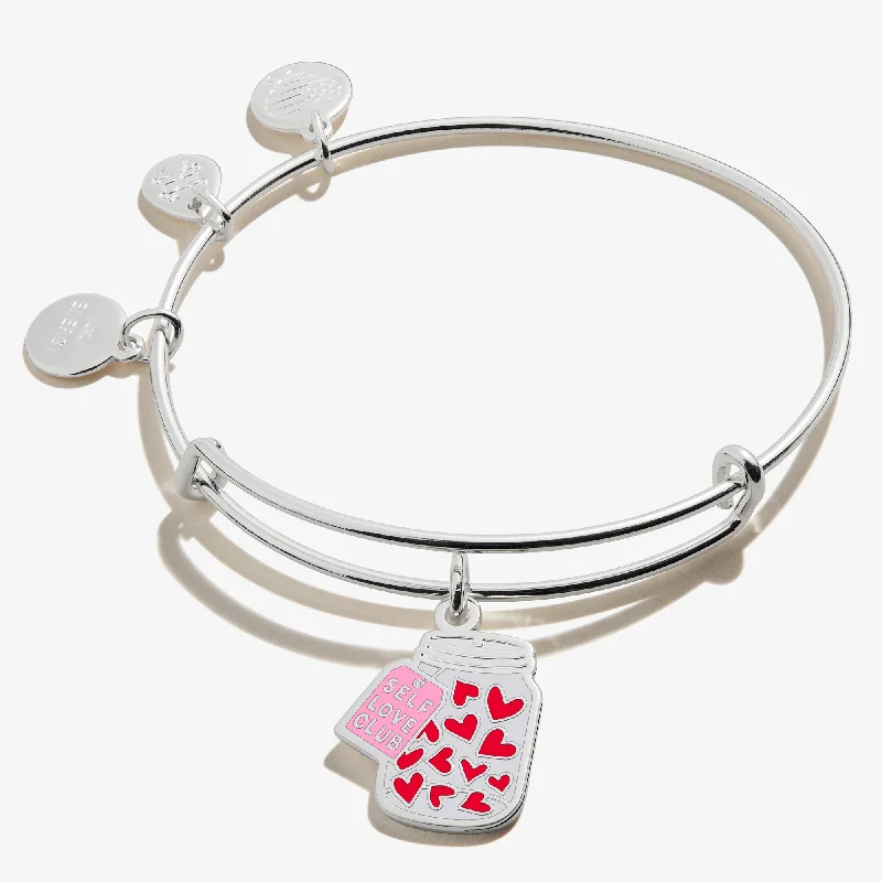 The Ultimate Jewelry Sale – Shop Premium Styles 'Self Love Club' Charm Bangle Bracelet