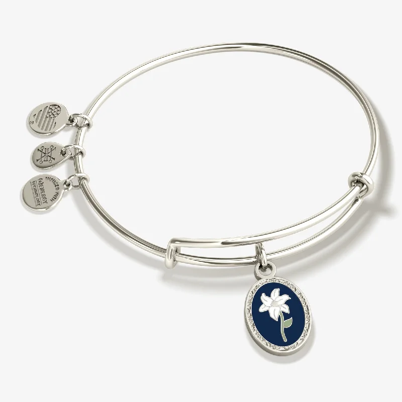 Jewelry Deals That Outshine The Rest 'Sending Love' Flower Charm Bangle Bracelet