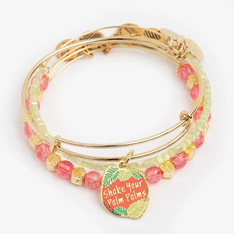 Affordable Elegance – Special Jewelry Sale Now Live 'Shake Your Palm Palms' Charm Bangle, Set of 3