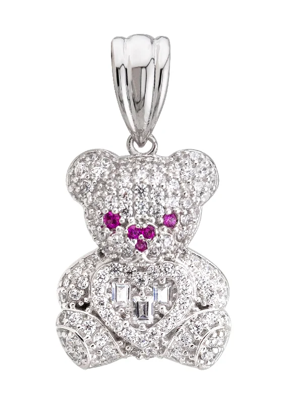 Silver Pendant - Teddy Bear Pendant | Appx 3 Grams